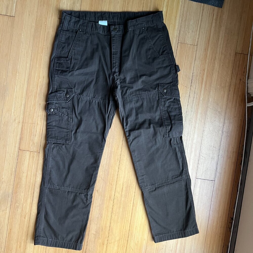 Lot of 3 38x30 Carhartt Relaxed Fit Ripstop Cargo Work Pants, Brown - Picture 2 of 11